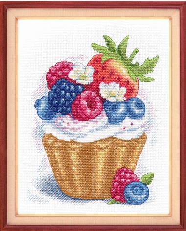 click here to view larger image of Berry Dessert (counted cross stitch kit)