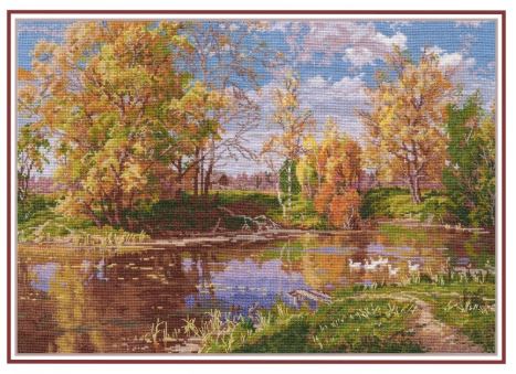 click here to view larger image of Autumn Pond (counted cross stitch kit)