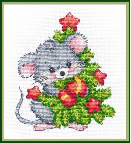 Mouse with Christmas Tree
