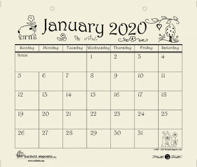 2020 Mill Hill Calendar