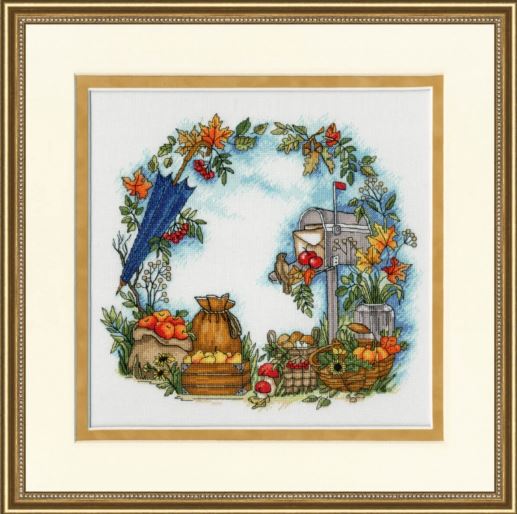 click here to view larger image of Autumn Letters (counted cross stitch kit)