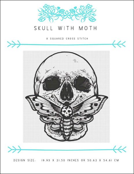 Skull with Moth