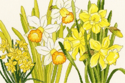 click here to view larger image of Daffodil Blooms (counted cross stitch kit)
