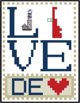 click here to view larger image of Love Bits States - Love Delaware  (chart)