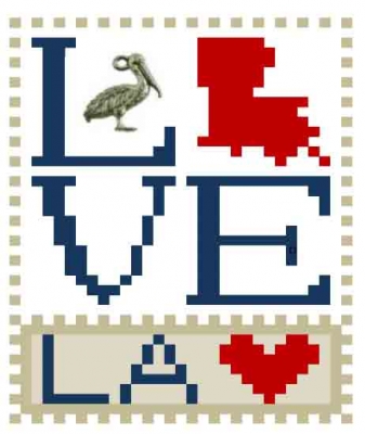 click here to view larger image of Love Bits States - Love Louisiana  (chart)