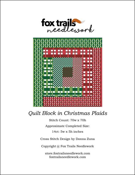 Quilt Block in Christmas Plaids