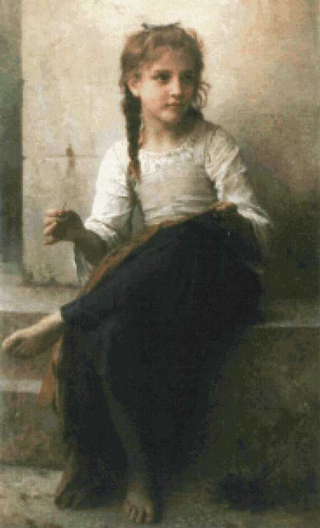 click here to view larger image of Seamstress, The - William Bouguereau (chart)