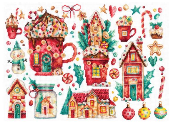 click here to view larger image of Christmas Sweets (counted cross stitch kit)