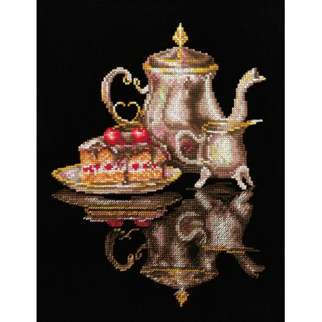 click here to view larger image of Coffee for Two (counted cross stitch kit)