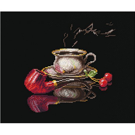 click here to view larger image of Coffee for Him (counted cross stitch kit)