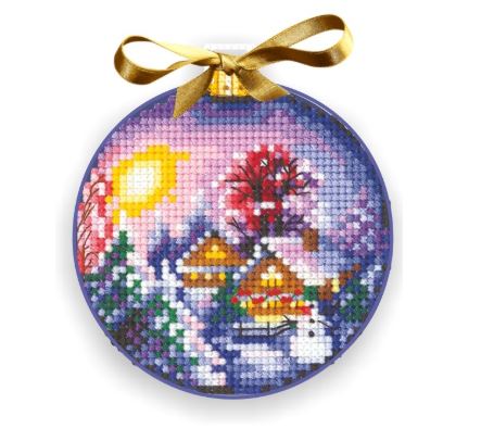 click here to view larger image of Christmas Balls - Winter Landscape (counted cross stitch kit)