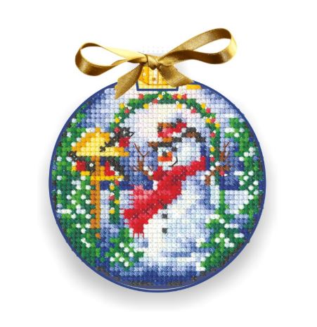 click here to view larger image of Christmas Balls - Snowman (counted cross stitch kit)