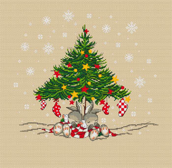 click here to view larger image of Christmas Bunnies Tree (chart)