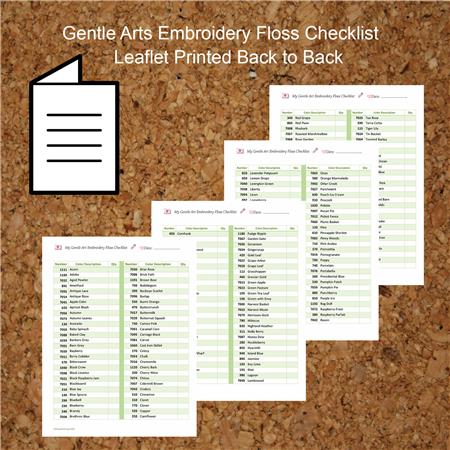 Embroidery Floss Checklist Gentle Arts