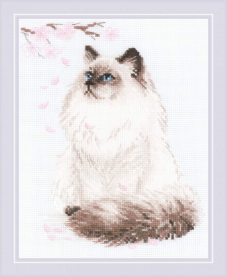 click here to view larger image of Meow - Zen (counted cross stitch kit)