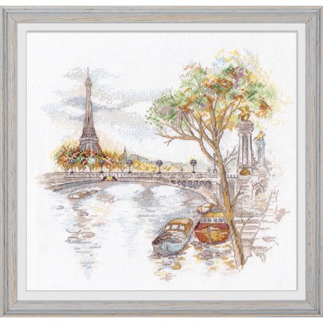 click here to view larger image of Autumn in Paris (counted cross stitch kit)