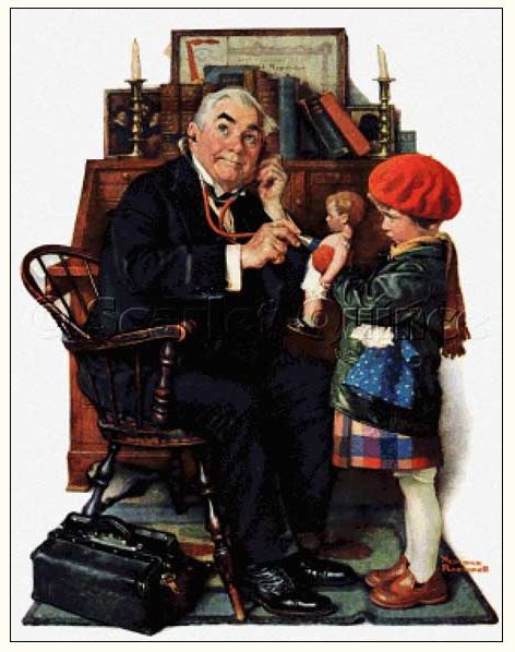 Doctor and the Doll - Norman Rockwell