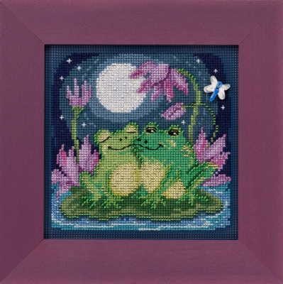 click here to view larger image of Courtin' Froggies (2020) (counted cross stitch kit)