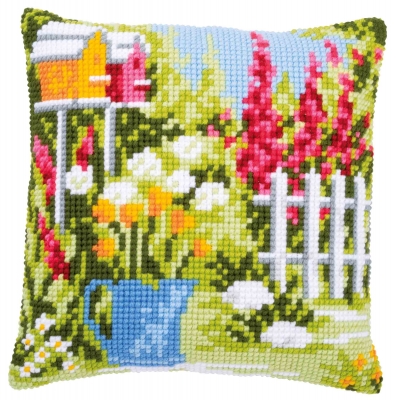 click here to view larger image of My Garden Cushion (counted cross stitch kit)