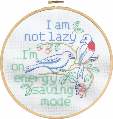 click here to view larger image of Not Lazy (counted cross stitch kit)