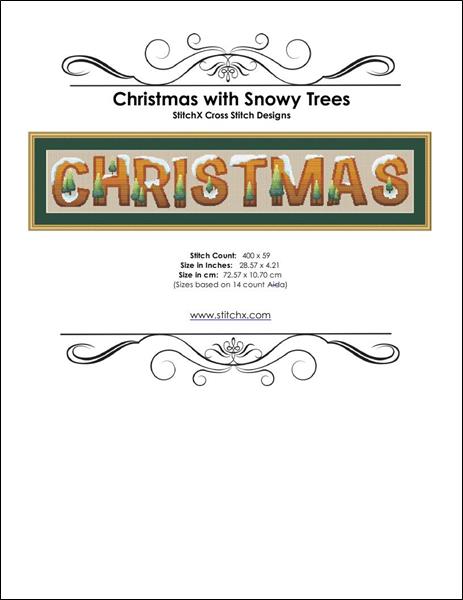 click here to view larger image of Christmas with Snowy Trees  (chart)
