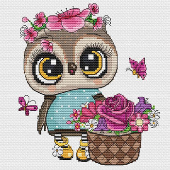 click here to view larger image of Owl with Flowers (chart)