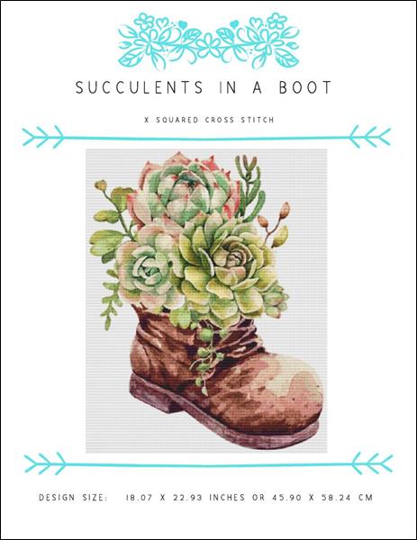 click here to view larger image of Succulents in a Boot (chart)