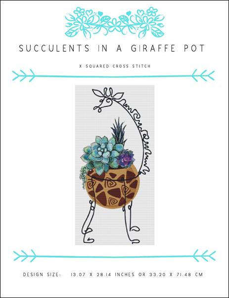 click here to view larger image of Succulents in a Giraffe Pot (chart)