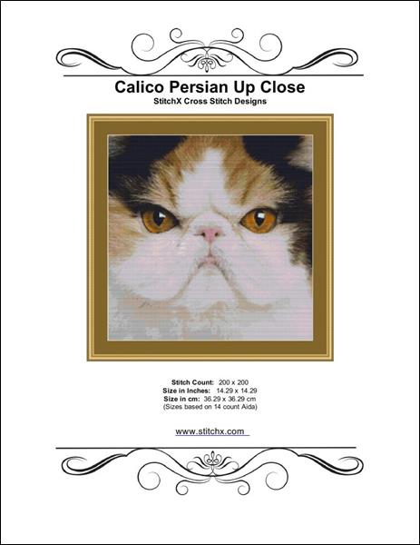 click here to view larger image of Calico Persian Up Close (chart)
