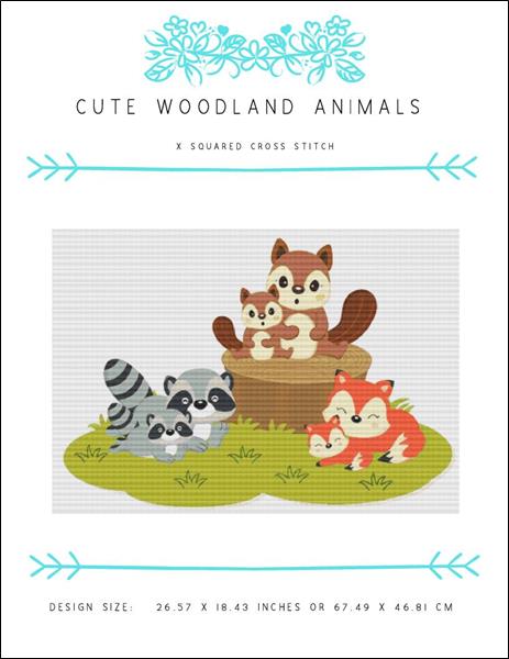 click here to view larger image of Cute Woodland Animals (chart)