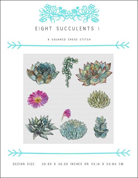 click here to view larger image of Eight Succulents I (chart)