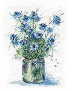 click here to view larger image of Nigella Bouquet  (counted cross stitch kit)