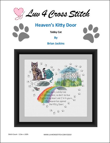 click here to view larger image of Heavens Kitty Door - Tabby Cat (chart)