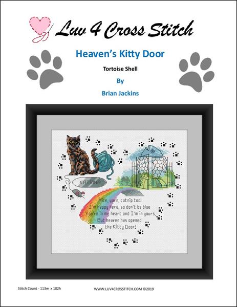click here to view larger image of Heavens Kitty Door - Tortoise Shell Cat (chart)