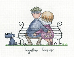 click here to view larger image of Golden Years - Together Forever (Aida only) (counted cross stitch kit)
