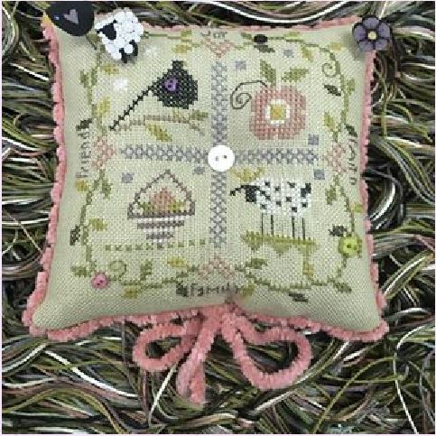 click here to view larger image of Little Blessings Pincushion (counted cross stitch kit)