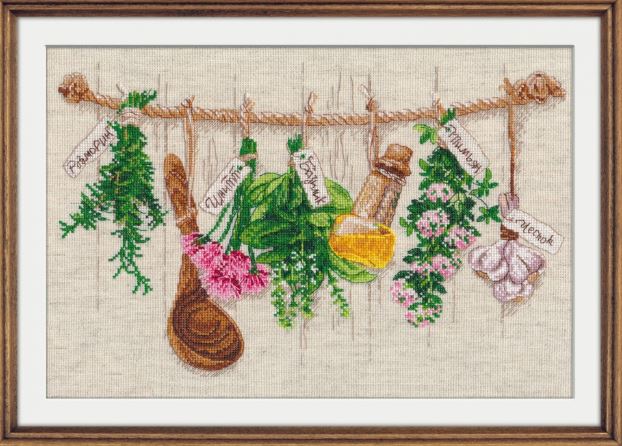 click here to view larger image of Fragrant Herbs (counted cross stitch kit)