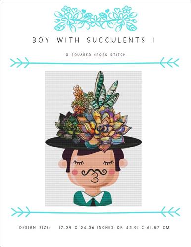 click here to view larger image of Boy with Succulents I (chart)