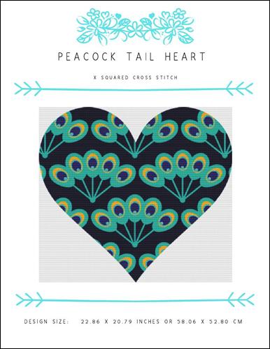 click here to view larger image of Peacock Tail Heart (chart)