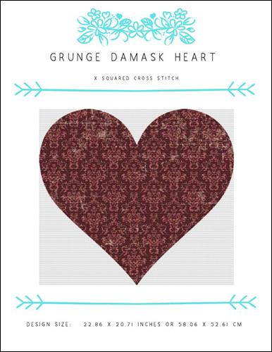 Grunge Damask Heart