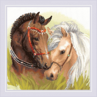 click here to view larger image of Pair of Horses (counted cross stitch kit)