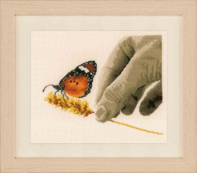 click here to view larger image of Hand and Butterfly (counted cross stitch kit)