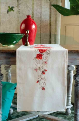 click here to view larger image of Roses Table Runner (counted cross stitch kit)