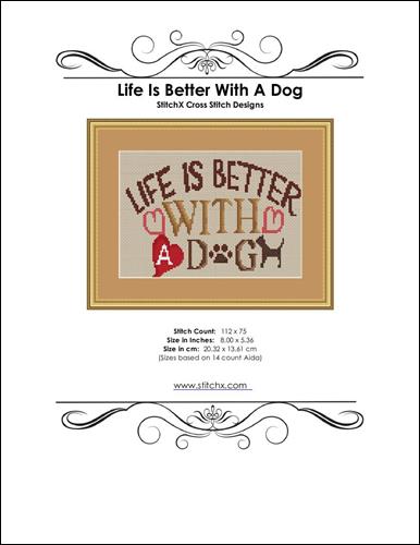 click here to view larger image of Life Is Better With A Dog (chart)