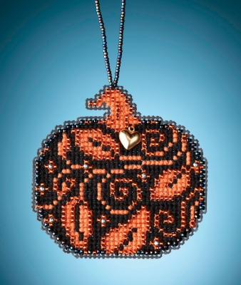 click here to view larger image of Glowing Pumpkin (counted cross stitch kit)