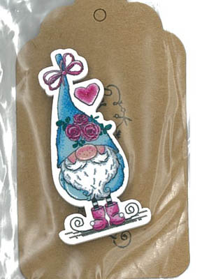 click here to view larger image of Love Gnome Magnet (Blue Hat)   (magnet)