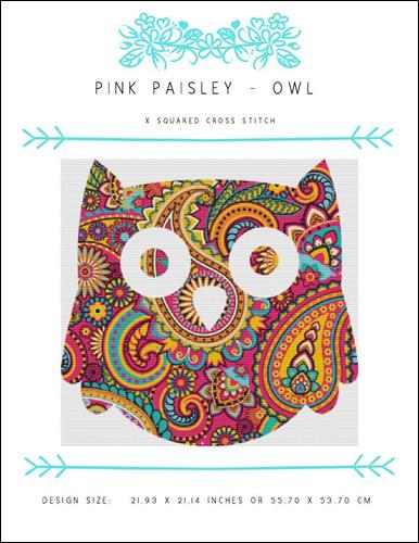 Pink Paisley Owl