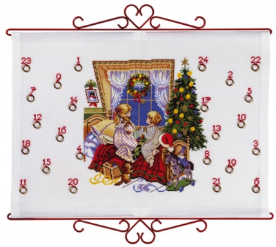 click here to view larger image of Children Advent Calendar Bellpull (counted cross stitch kit)
