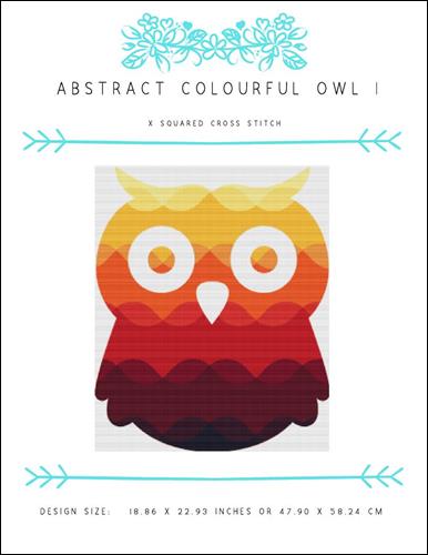 Abstract Colourful Owl I