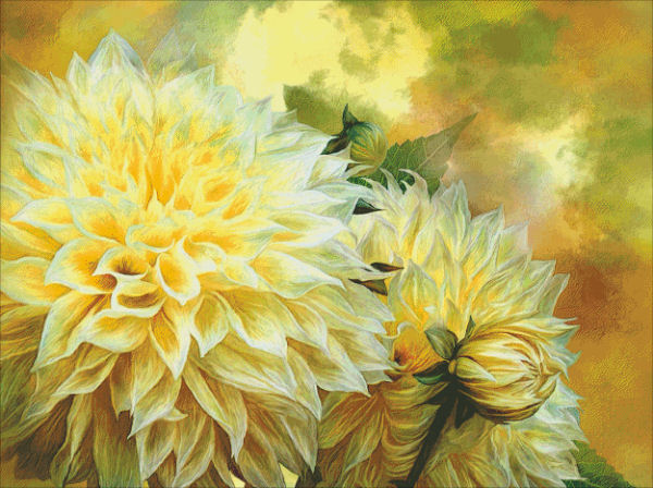 click here to view larger image of Yellow Dahlias (chart)